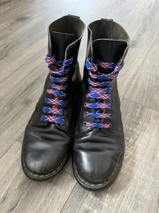 Dr Martens Vintage Black Boots Made in England 8 eye sz UK 9 Please Read Details - Picture 1 of 15