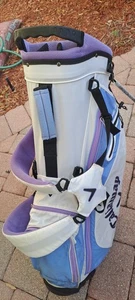 Golf Women's Ladies Stand Bag CALLAWAY X-SERIES 14 Div Black White LILAC PURPLE  - Picture 1 of 9