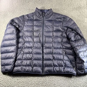 REI CO-OP 650 Down Puffer Jacket Mens 3XL Blue Quilted Lightweight Outdoor Nylon - Picture 1 of 12