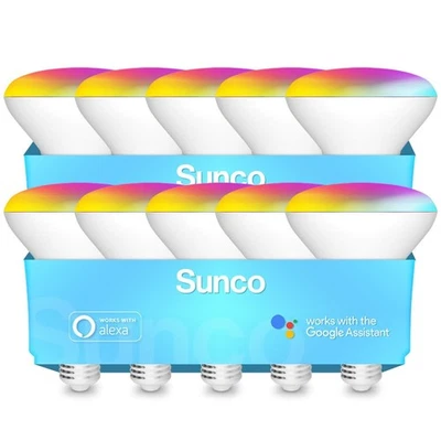 Sunco BR30 Alexa Smart Flood Light Bulb, Color Changing LED Recessed WiFi Bul... - Image 1 of 4