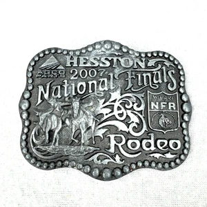 Montana Silver Smith Belt Buckle 2007 Wrangler National Finals Rodeo Hesston NFR - Picture 1 of 6