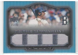Upper Deck 2008 Carl Yastrzemski Quad Game Usato Jersey Card #'d /40 - Foto 1 di 1