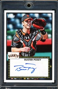 2011 Topps Lineage Buster Posey Giants RC Auto 1952 Topps Giants #52A-BP - Picture 1 of 2