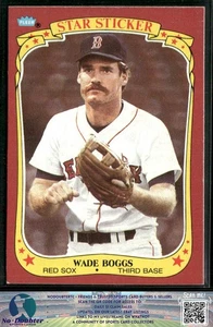 1986 Fleer Star Stickers #S-2 Wade Boggs Box Panel Red Sox 6.1G - Picture 1 of 2