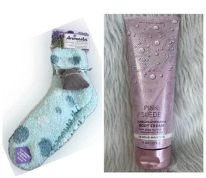 Neu mit Etikett Bath & Body Works Sheabutter Feuchtigkeitscreme & Aromasohlen Socken Geschenk neu - Bild 1 von 8