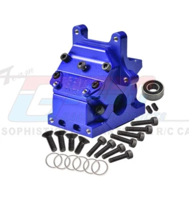 GPM Arrma Aluminum GEARBOX Front/Rear Kraton Senton Typhon Tailon #MAK012 -BLUE- - Image 1 of 4