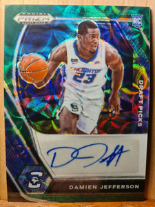 Damien Jefferson #DP-DJE #6/8 2021 Prizm Draft Picks Choice Green Sign RC PUR48A
