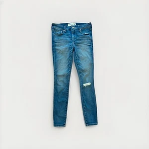 Abercrombie & Fitch Women’s Size 4R Jean Leggings Distressed Medium Wash - Picture 1 of 3