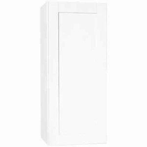 Shaker 18 in. W x 12 in. D x 42 in. H Assembled Wall Kitchen Cabinet in Satin Wh - Picture 1 of 8