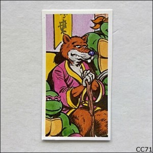 Brooke Bond Tea Card Teenage Mutant Hero Turtles 1990 #3 Splinter (CC71)