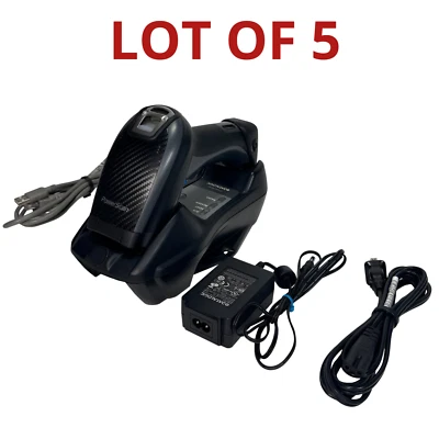 LOT OF 5 Datalogic POWERSCAN PM9501 Barcode Scanner w/Charging Base & Bundle - Image 1 of 4
