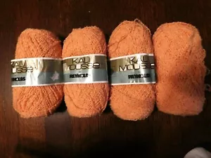 LOT OF 4,REYNOLDS KALI MOUSSE YARN, FRENCH 100% WOOL,PEACH, 1.75OZ EACH - Picture 1 of 4