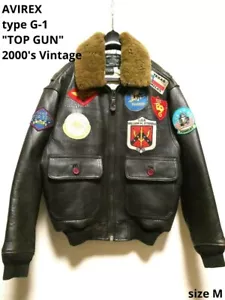 Abrigo Chaqueta de Vuelo AVIREX G-1 Hombre Talla M Modelo Top Gun De Colección - Imagen 1 de 6