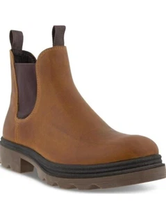 ECCO Grainer Chelsea Ankle Boot Water Resistant Amber EU 45 Men's 11 - 11.5 US - Picture 1 of 10