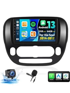 9” Android 13 CarPlay Auto Car Stereo Head Unit GPS For Kia Soul 2014-2018 - Picture 1 of 11
