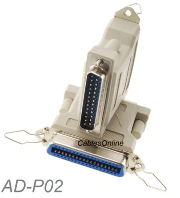 Adaptador de impresora paralela DB25 macho a centronics 36 hembra, CablesOnline AD-P02 Foto 1 de 4