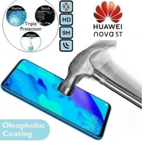 100%Genuine Tempered Glass Screen Protector (YAL-L21/L61 5 T) For Huawei Nova 5T - Picture 1 of 2