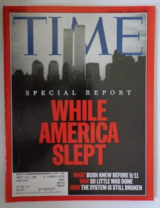TIME magazine M27 2002 WHILE AMERICA SLEPT 9/11 - GROUND ZERO-Fidel Castro Cuba - Picture 1 of 3