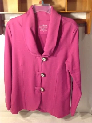 Jaqueta neon buddha mistura de algodão fushia rosa botão para baixo suéter TAM: M 850A - Imagem 1 de 4
