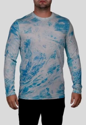 Men's Realtree Fishing Blue Shirts Long Sleeve Size SMALL - Image 1 of 4