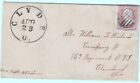 Clyde Ohio Early Fancy Cancel Postal Cover Red 3 Cent Stamp ~ 703W