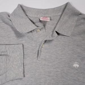 Brooks Brothers Performance Polo Long Sleeve Original Fit Gray XL - Minor Flaw - Picture 1 of 5