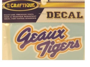 Calcomanía de vinilo con escritura LSU Tigers GEAUX TIGERS Universidad Estatal de Louisiana - Imagen 1 de 1