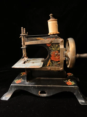 Antique Hand Crank Toy Sewing Machine Cover