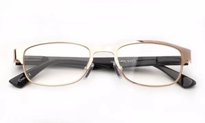 Squared Metal Clear Lens Fashion Glasses Prescription Ready Frame RX - Picture 1 of 9