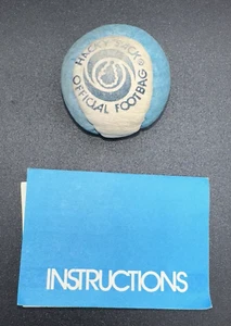 Vintage 80s Hacky Sack Wham-O Official Hand Made Leather Footbag w/ Instructions - Picture 1 of 8