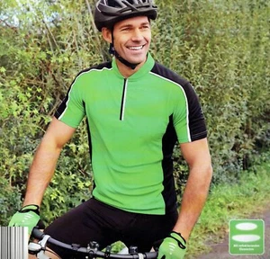 Herren-Fahrradshirt Sport Freizeit reflektierende Elemente Reißverschluß Shirt - Bild 1 von 3