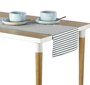 Small Stripes Gray Table Runners - 12"x72" or 14"x108" - Picture 1 of 1
