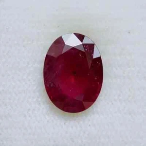 Fabulous 12-13 Ct Red Ruby Natural EGL Certified  Oval Shape Loose Gemstone - Picture 1 of 6