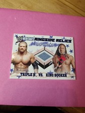 2007 Topps Heritage III WWE Event-Used Mat Ringside Relics Triple H King Booker