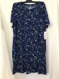 New Joyspun Women's Moon Star Nightshirt Sleep Shirt Nightgown Navy 2x-3x - Picture 1 of 4