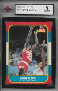1986-87 FLEER BASKETBALL Lewis Lloyd #65 KSA 8 NMM+ Houston Rockets - Picture 1 of 2
