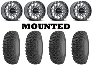 Kit 4 GBC Kanati Terra Master Tires 27x9-14 on Raceline Trophy Gray Wheels VIK - Picture 1 of 5