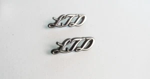 NOS 1979 - 1980 FORD LTD FENDER EMBLEMS PAIR D9AZ-16098A - Picture 1 of 4
