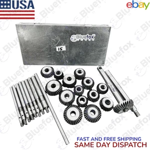 Valve Seat Face Cutter Set Carbon Steel 15 Pieces Metal Box Vintage Cars Bikes - Picture 1 of 9