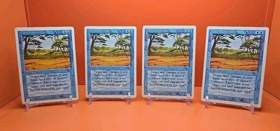 🔵🔵 (4) 1994 MAGIC The Gathering PHANTASMAL TERRAIN REVISED 3RD EDITION PLAYED - Image 1 of 4