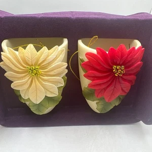 Juego de dos jarrones adorno navidad florero de pascua - Imagen 1 de 5