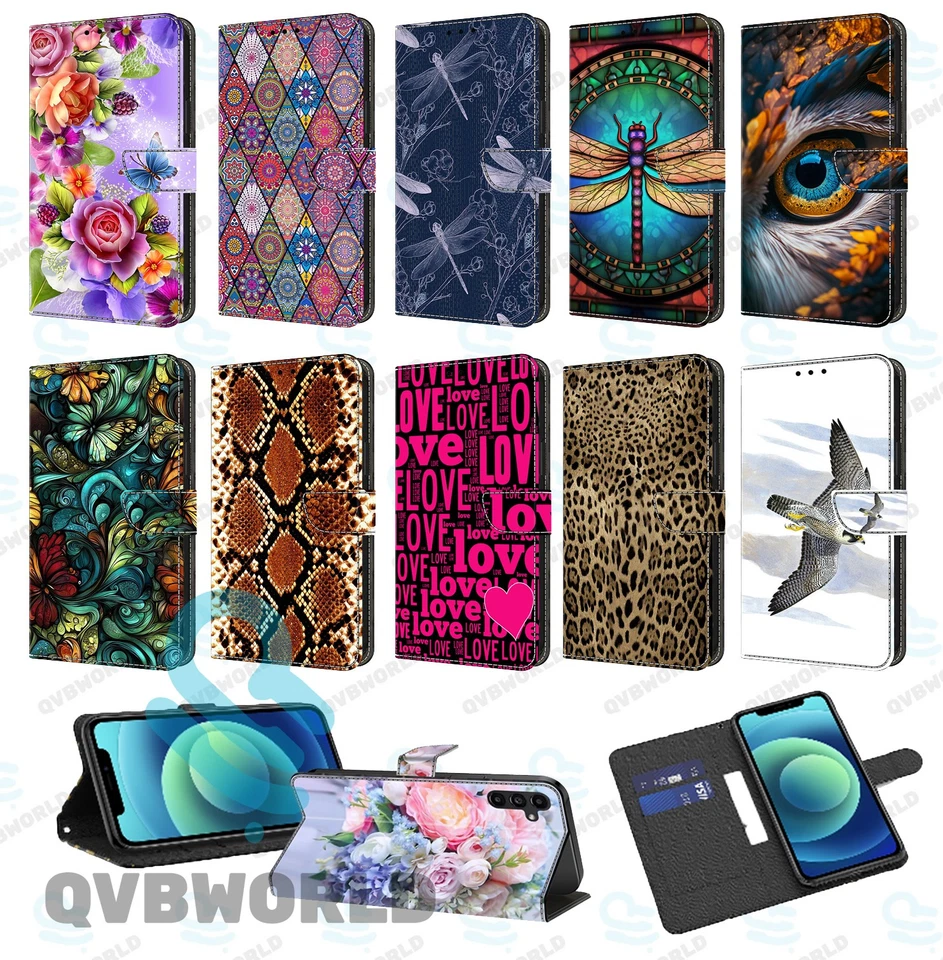Wallet Case For iPhone 6 7 8 Plus SE XR XS Max X 11 Magnetic Flip Leather Cover - Image 1 of 4