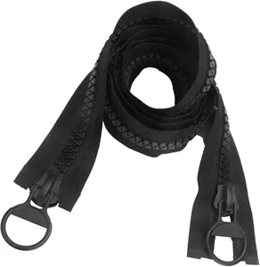 Separating Jacket Zippers Plastic 2-Way Zip 75 Cm, Large Plastic Zipper Black... - Picture 1 of 12