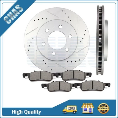 Front Brake Ceramic Pads And Rotors For 2003 2004 2005 2006 Lincoln Navigator Foto 1 de 4