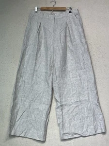 REFORMATION 100% Linen Size 12 Womens Beige Wide Leg Lightweight Pants - Picture 1 of 10