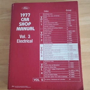 Vintage 1977 Ford Car Shop Service Repair Manual Vol. 3 "Electrical" - Bild 1 von 9