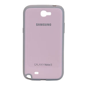 NEW OEM Samsung Galaxy Note 2 II N7100 Pink Grey Silicon Gel Bumper Cover Case