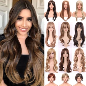 Women Lady Long Hair Wig Curly Wavy Synthetic Daily Cosplay Party Full Wigs TOP - Picture 1 of 51