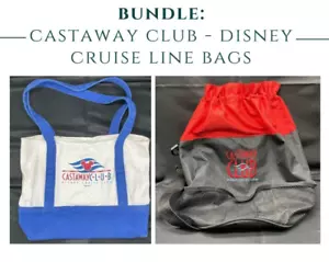 BÜNDEL DEAL! Disney Cruise Line (DCL) - Castaway Club Tragetasche & Kordelzug Tasche Set - Bild 1 von 9