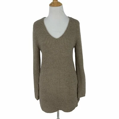 Suéter túnica acrílica New York & Co para mujer talla S tejido topo cuello en V *LEER Foto 1 de 4